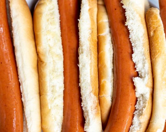 air fried hot dogs in buns