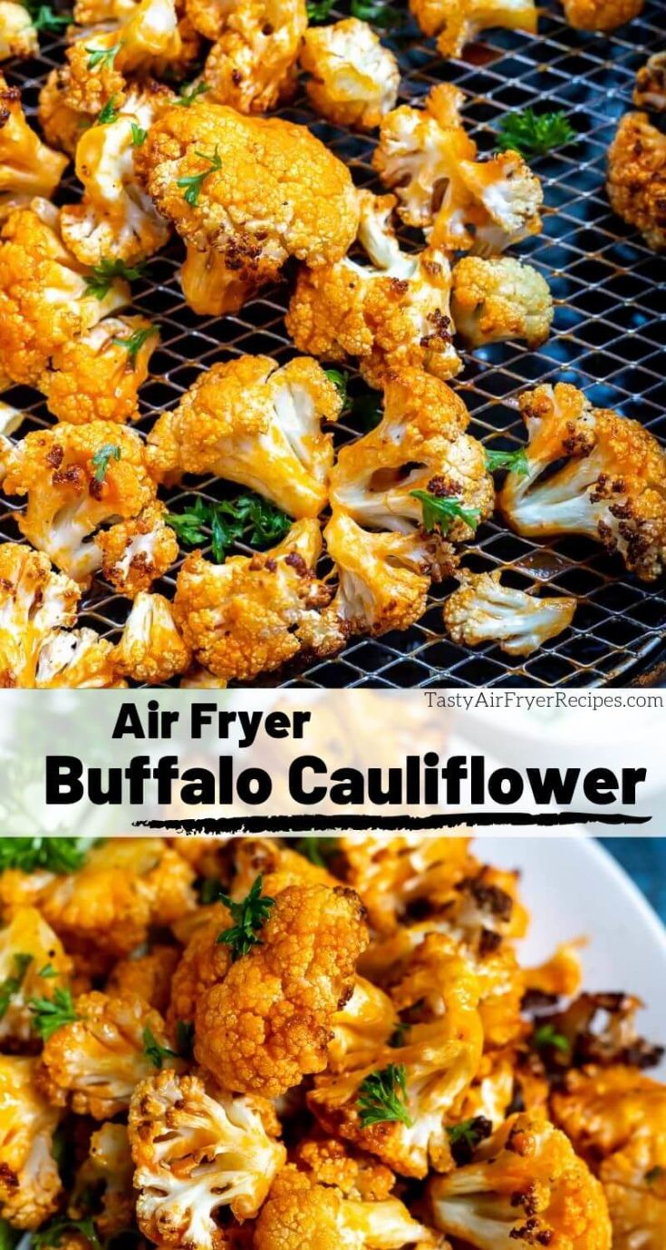 AIR FRYER BUFFALO CAULIFLOWER BITES!!! + Tasty Air Fryer Recipes