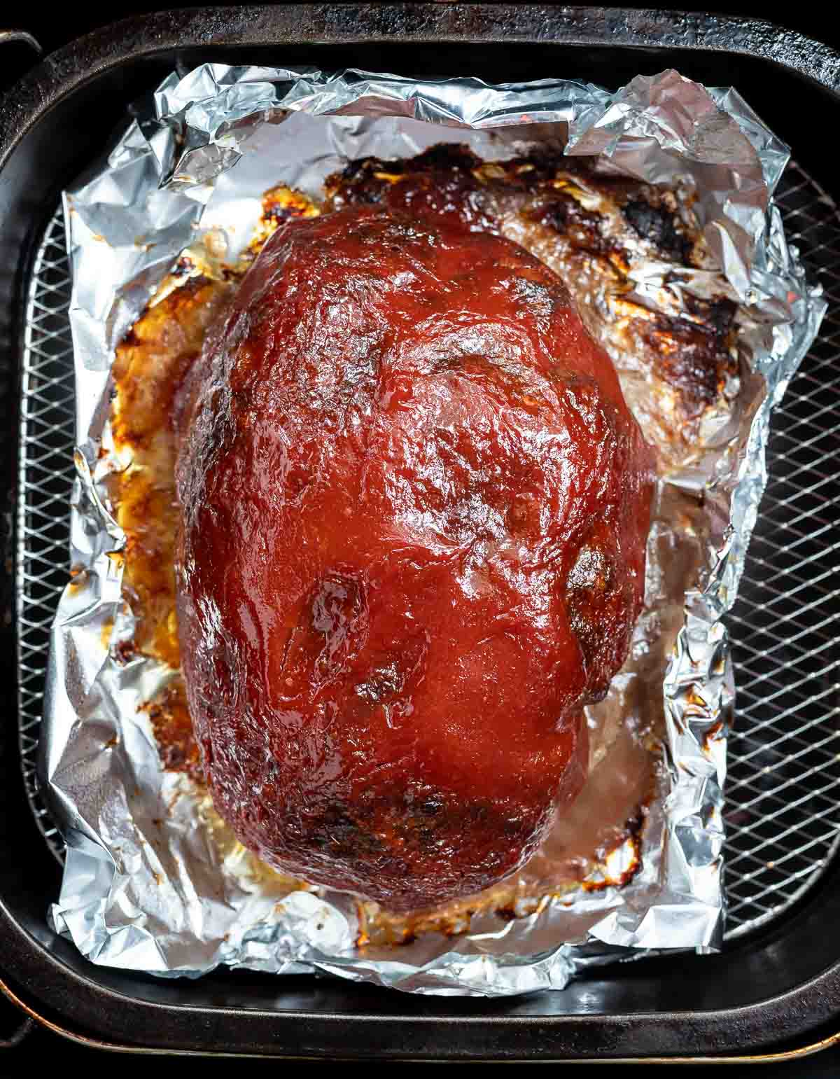 glazed meatloaf in air fryer