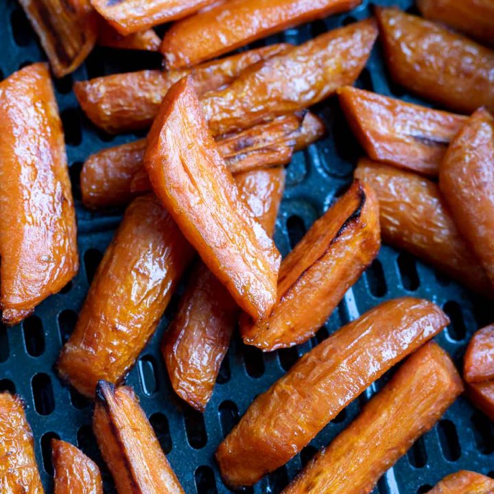 roasted carrots in air fryer basket