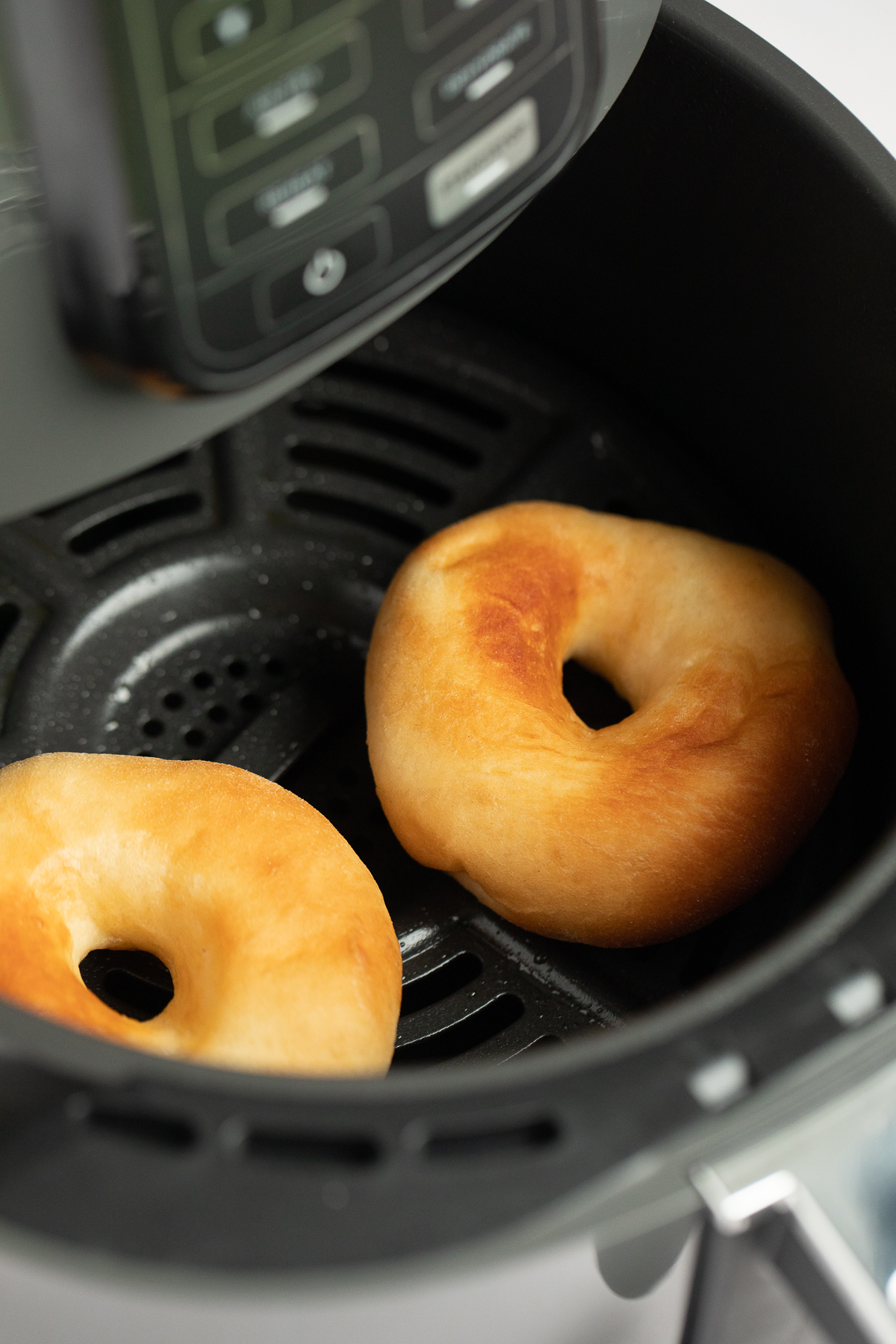golden doughnuts in air fryer