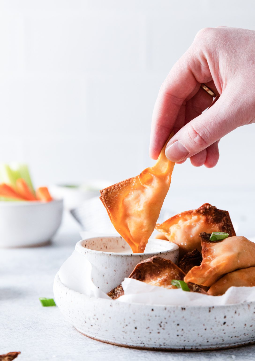 Air Fryer Buffalo Chicken Wontons Tasty Air Fryer Recipes